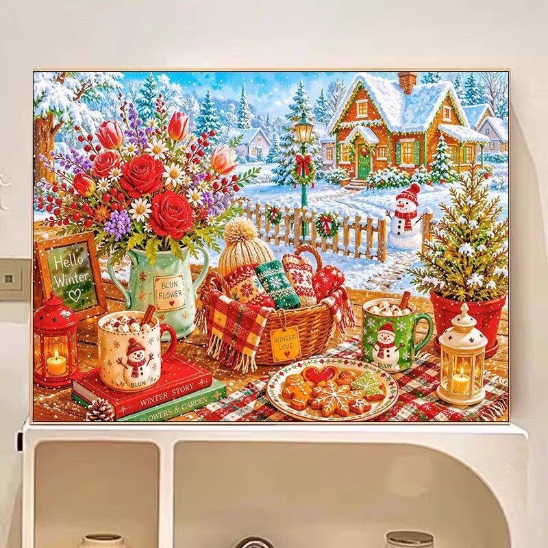 ชุดงานปักครอสสติชลายฤดูหนาว 9C - Embroidery X Stitch บทวิจารณ์และราคา