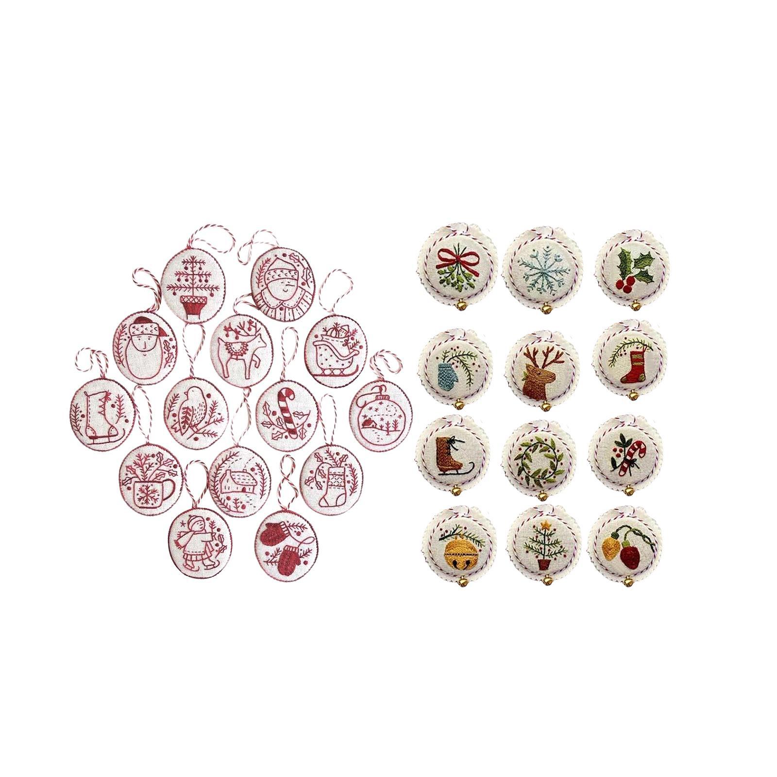 ชุดอุปกรณ์ปักมือสำหรับตกแต่งคร - Embroidery Xmas Ornaments บทวิจารณ์และราคา