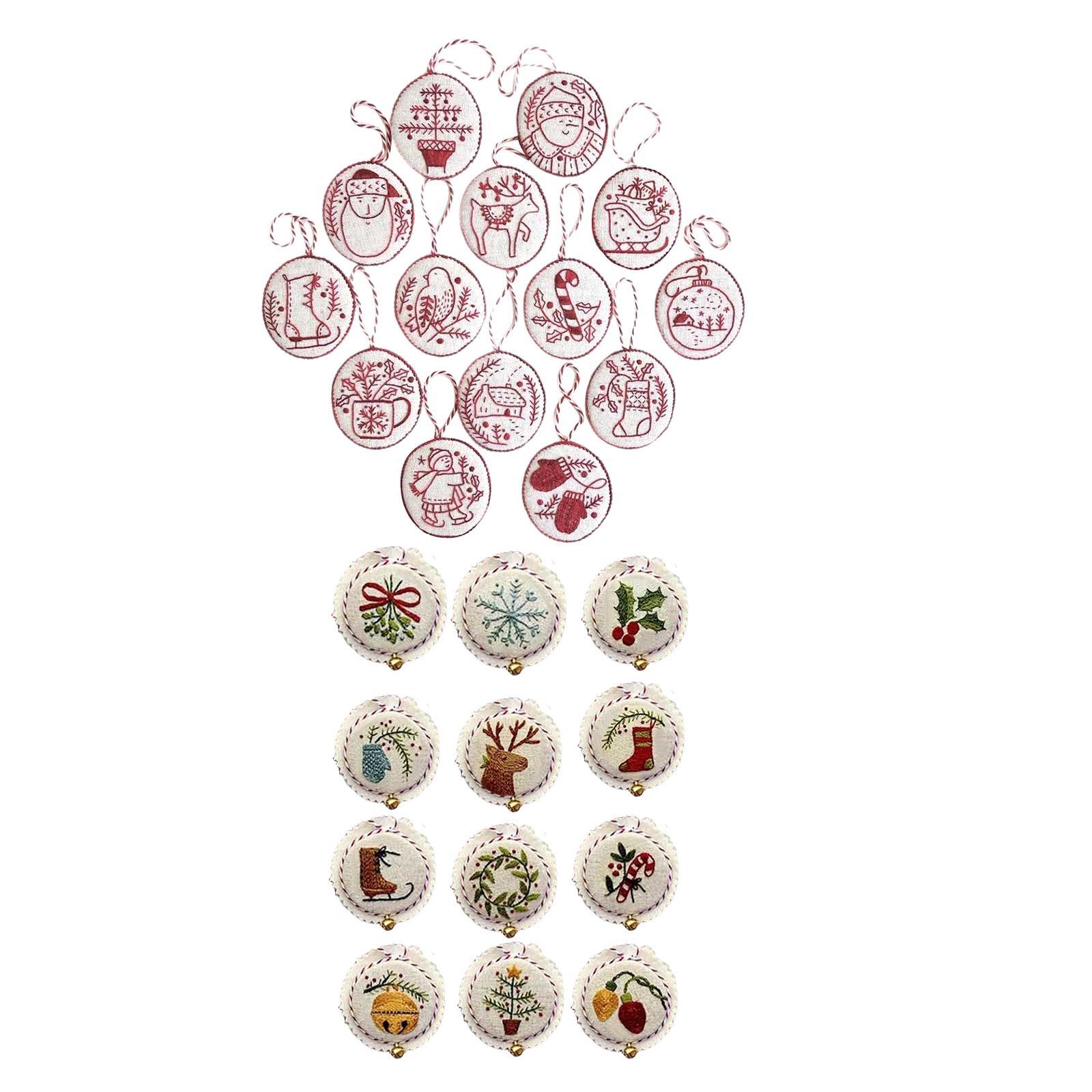 ชุดอุปกรณ์ปักมือสำหรับตกแต่งคร - Embroidery Xmas Ornaments บทวิจารณ์และราคา